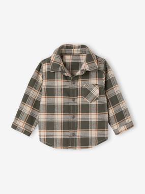 -Chequered Flannel Shirt for Babies
