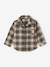 Chequered Flannel Shirt for Babies khaki+navy blue - vertbaudet enfant 