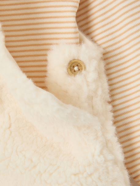 Dungarees and bodysuit set for baby vanilla - vertbaudet enfant 
