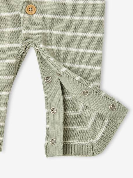Ensemble combinaison et bonnet bébé vert sauge - vertbaudet enfant 