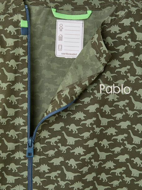 Tablier garçon zippé personnalisable kaki - vertbaudet enfant 