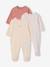 Pack of 3 baby sleepsuits with back opening ecru+sage green - vertbaudet enfant 