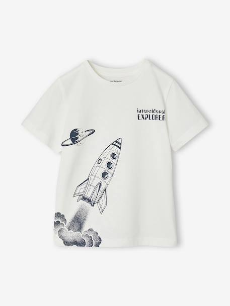 Short-sleeved T-shirt for boys ecru - vertbaudet enfant 