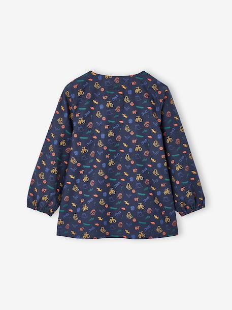 customisable zip-up smock for boys night blue - vertbaudet enfant 