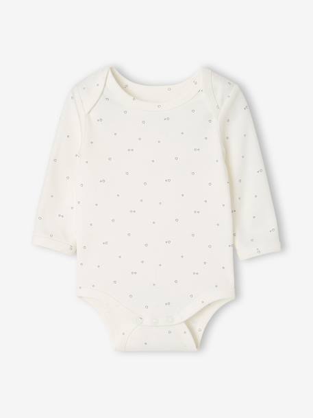 Pack of 3 long-sleeved bodysuits for baby pale pink - vertbaudet enfant 