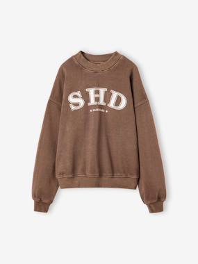 -Printed sweatshirt with long sleeves for girls