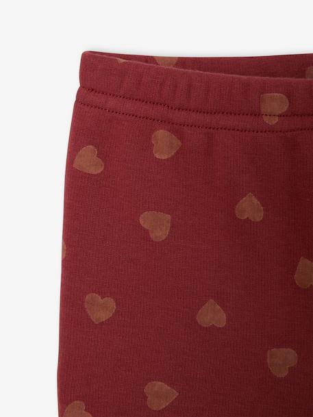 Fleece lined leggings for babies night blue+rosy+terracotta - vertbaudet enfant 