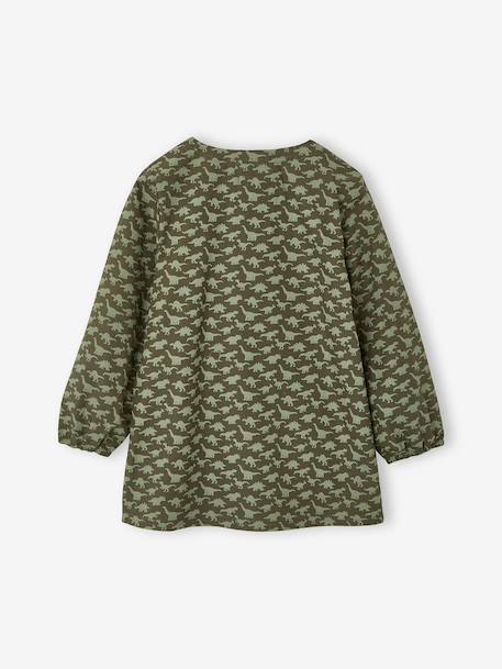 Side-zip school smock for boys khaki - vertbaudet enfant 