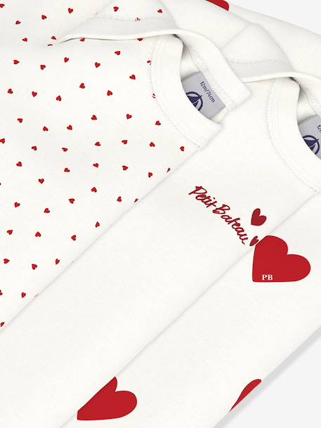 Pack of 3 Long Sleeve Bodysuits by Petit Bateau set white+white - vertbaudet enfant 