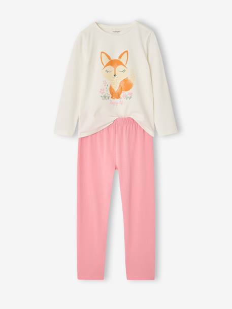 Pack of 2 long pyjamas for girls ecru - vertbaudet enfant 