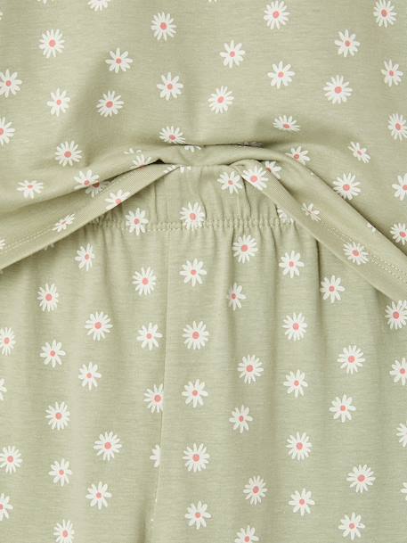 Pack of 2 long pyjamas for girls sage green - vertbaudet enfant 