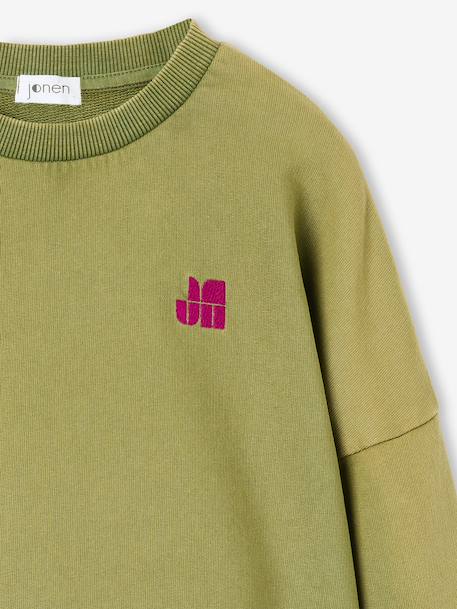 Sweatshirt for girls olive - vertbaudet enfant 