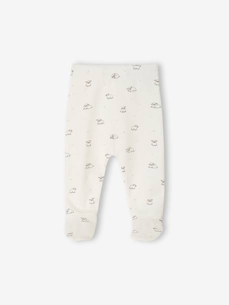 Pack of 2 newborn footed trousers cappuccino - vertbaudet enfant 