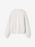 Printed sweatshirt with long sleeves for girls chocolate+grey - vertbaudet enfant 
