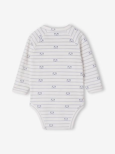 Pack of 3 long-sleeved newborn bodysuits for boys blue - vertbaudet enfant 