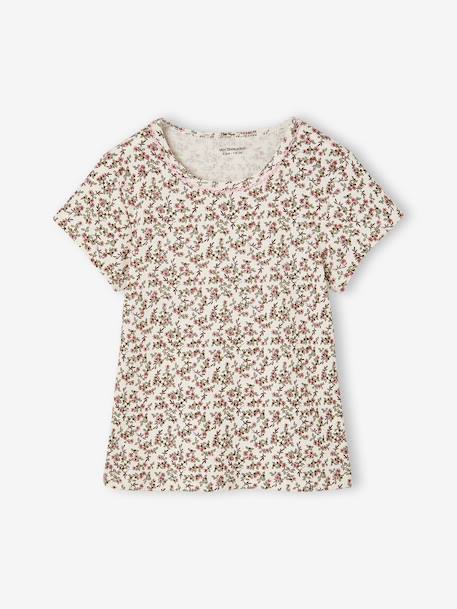 Pack of 3 short-sleeved T-shirts for girls beige - vertbaudet enfant 