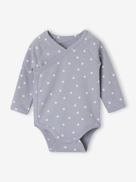 Pack of 5 long-sleeved bodysuits for baby boys sky blue - vertbaudet enfant 