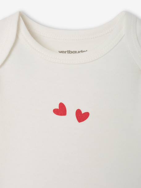 Pack of 3 long-sleeved bodysuits for baby ecru - vertbaudet enfant 