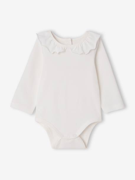 Lot de 2 bodies naissance manches longues à col rose pâle - vertbaudet enfant 