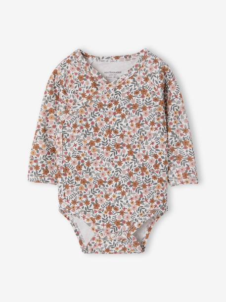 Pack of 5 evolving long-sleeved bodysuits for baby girls rose - vertbaudet enfant 