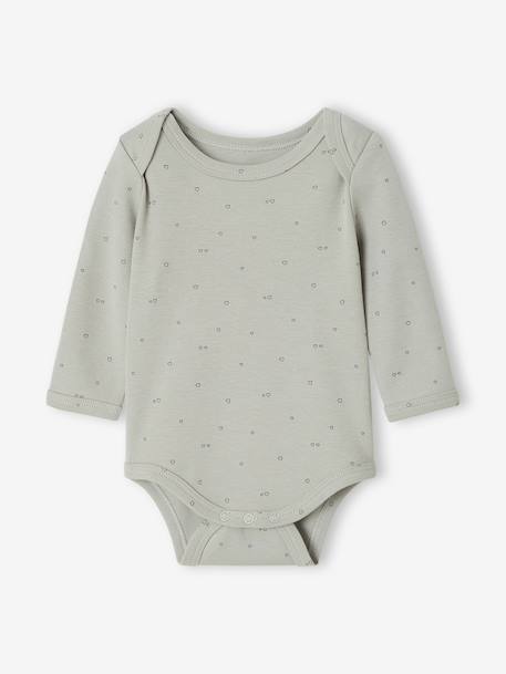 Pack of 3 long-sleeved bodysuits for baby pale pink - vertbaudet enfant 