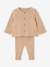 Unisex Combo: Jersey Knit Top & Trousers for Babies aqua green+beige+sage green+WHITE LIGHT SOLID - vertbaudet enfant 