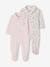 Pack of 2 baby sleepsuits with front opening cappuccino+pale pink+sage green - vertbaudet enfant 