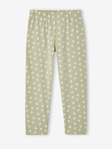 Pack of 2 long pyjamas for girls sage green - vertbaudet enfant 