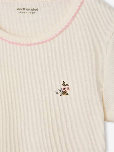 Pack of 3 short-sleeved T-shirts for girls beige - vertbaudet enfant 