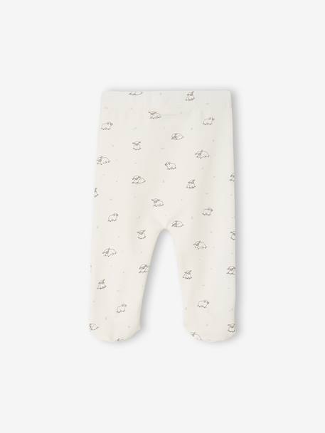 Pack of 2 newborn footed trousers cappuccino - vertbaudet enfant 