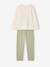 Pack of 2 long pyjamas for girls sage green - vertbaudet enfant 