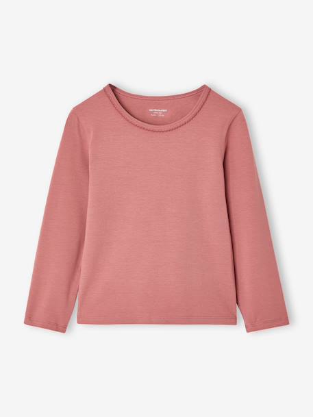 Pack of 3 long-sleeved T-shirts for girls old rose - vertbaudet enfant 