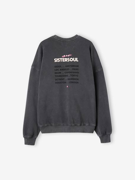 Sweat fille manches longues anthracite - vertbaudet enfant 