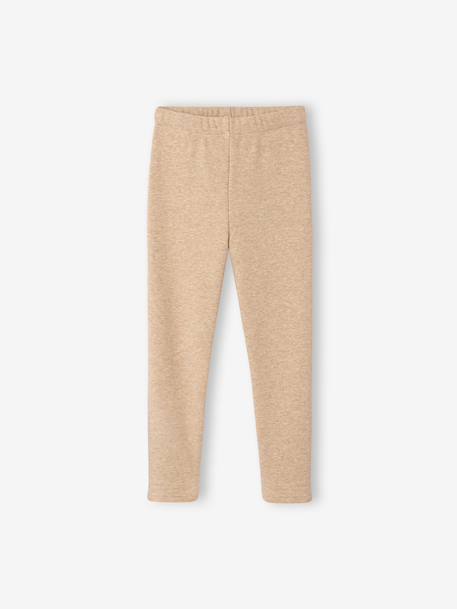 Legging fille doublé polaire beige chiné+blush+marine+noir - vertbaudet enfant 