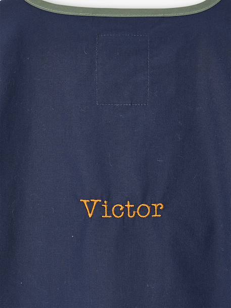 Tablier garçon personnalisable 'Cool school' bleu+bleu foncé - vertbaudet enfant 