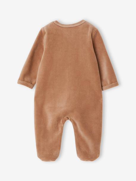 Pack of 2 baby sleepsuits with front opening cappuccino+pale pink+sage green - vertbaudet enfant 