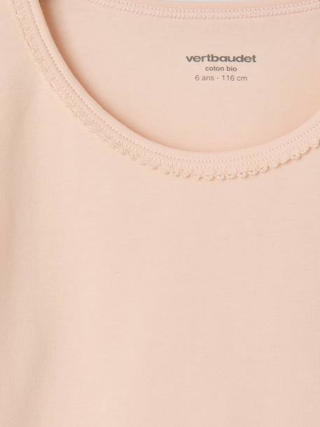 Pack of 3 long-sleeved T-shirts for girls old rose - vertbaudet enfant 