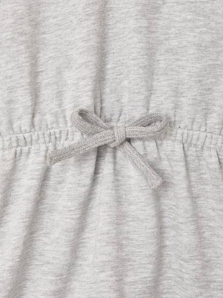 Robe courte à capuche fille gris chiné+marine - vertbaudet enfant 