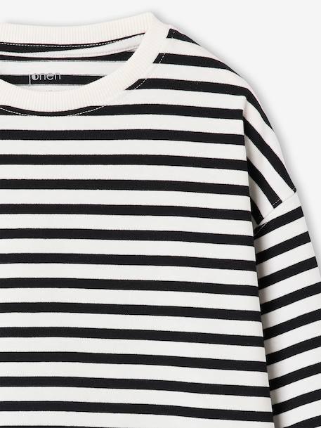 T-shirt manches longues fille bois de rose+écru - vertbaudet enfant 