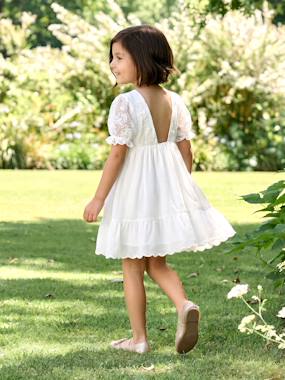 Girls-Bohemian girl's dress with lace sleeves