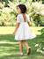 Bohemian girl's dress with lace sleeves white - vertbaudet enfant 