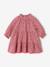 Robe bébé à volants en gaze de coton rose+taupe+vieux rose - vertbaudet enfant 