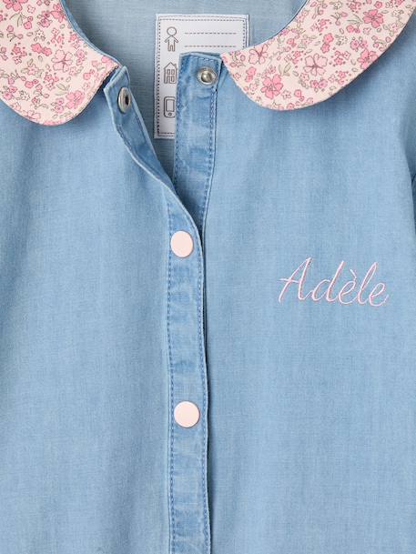 customisable apron for girls denim blue - vertbaudet enfant 