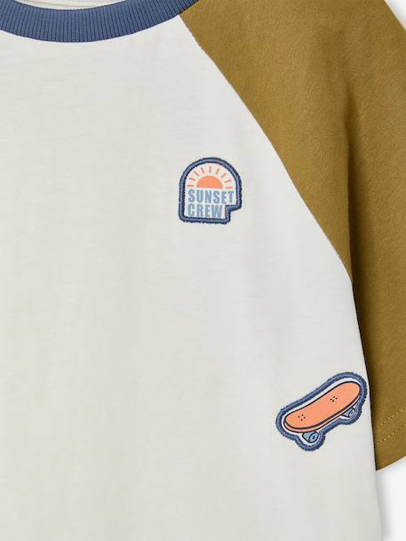 Short-sleeved T-shirt for boys khaki - vertbaudet enfant 