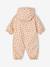 Fleece-lined baby's hooded printed rainsuit old rose+vanilla - vertbaudet enfant 
