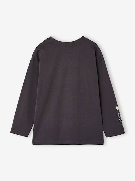 T-shirt manches longues garçon anthracite+jaune+pistache - vertbaudet enfant 