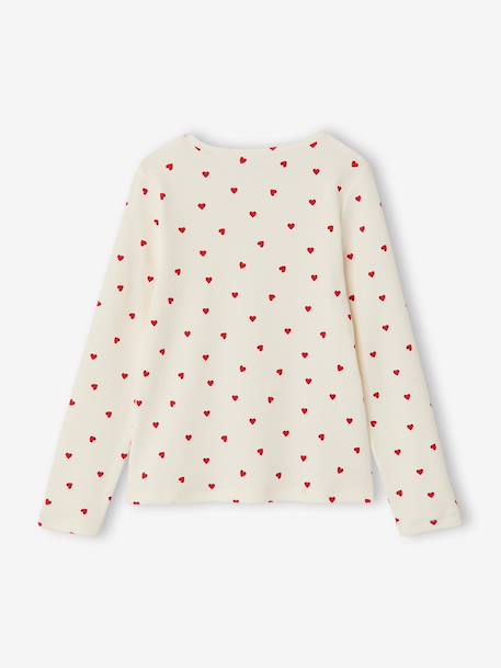 Pack of 3 long-sleeved T-shirts for girls ecru+ink blue+vanilla - vertbaudet enfant 