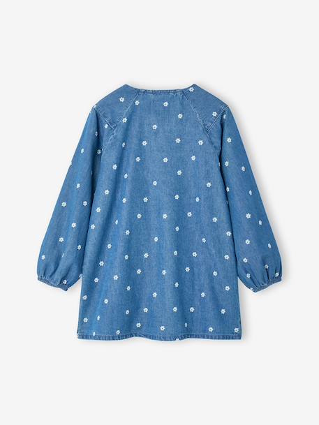 Customisable smock for girls denim blue - vertbaudet enfant 