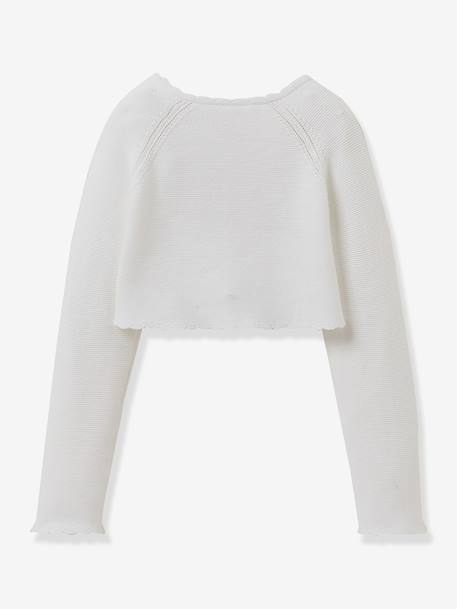 Short buttoned bolero white - vertbaudet enfant 