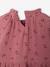 Robe bébé à volants en gaze de coton rose+taupe+vieux rose - vertbaudet enfant 